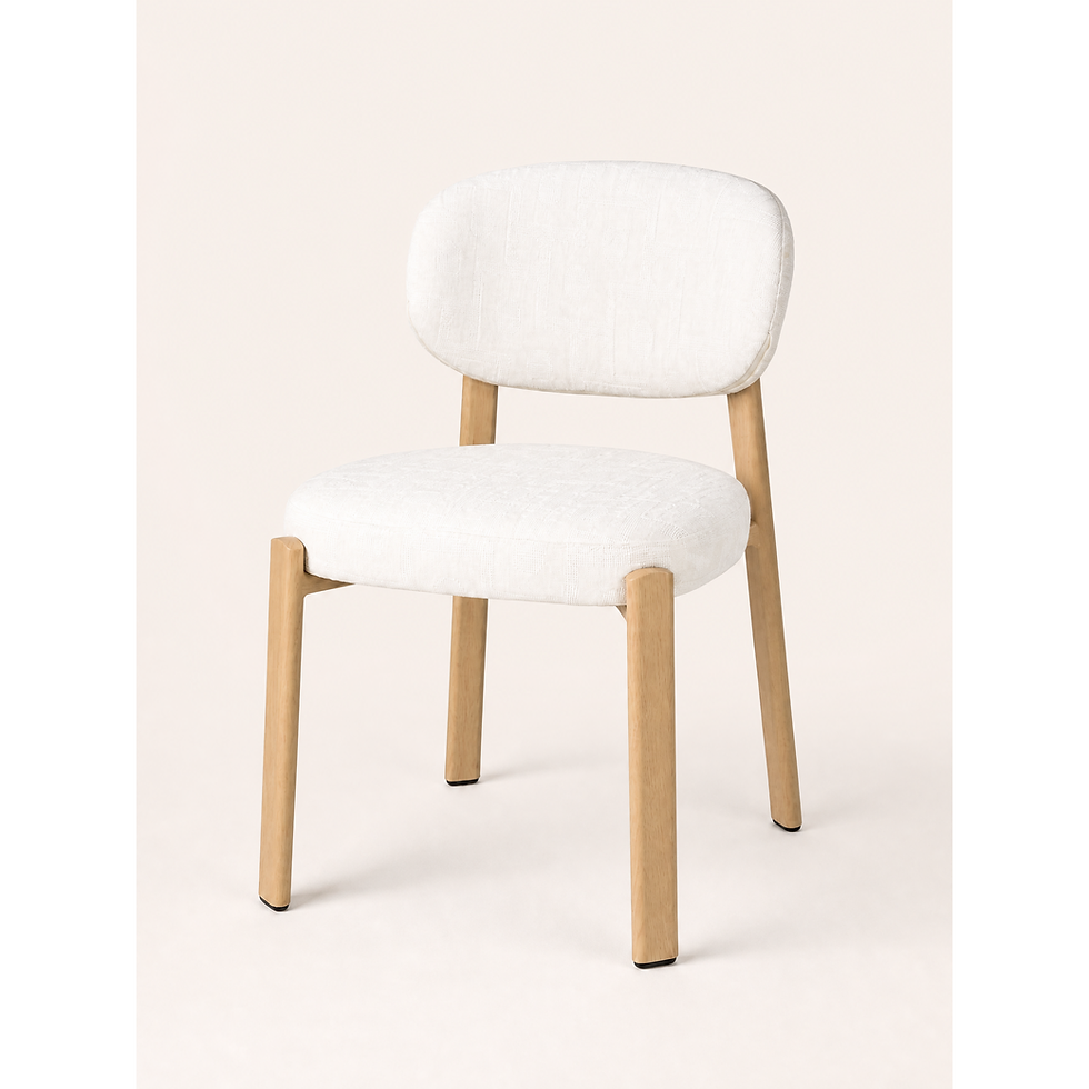 Thumbnail: 2-Piece Modern Upholstered Dining Chair Set with Wood color Legs