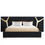 Thumbnail: Modrest Aspen - Eastern King Glam Black Velvet & Gold Bed