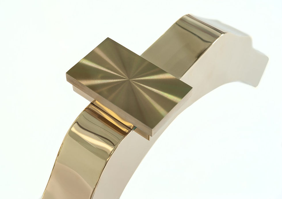 Thumbnail: Modrest Legend Modern Glass & Gold Dining Table