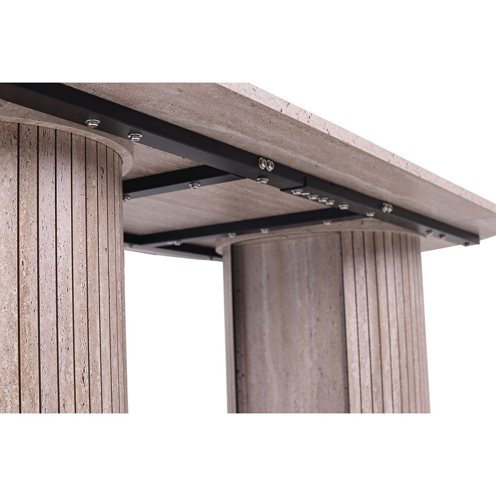 Thumbnail: 71" Dining Table For 8 With Sliding Door Storage Cabinet