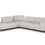 Thumbnail: Coronelli Collezioni Mood - Contemporary Light Grey Leather Sectiona