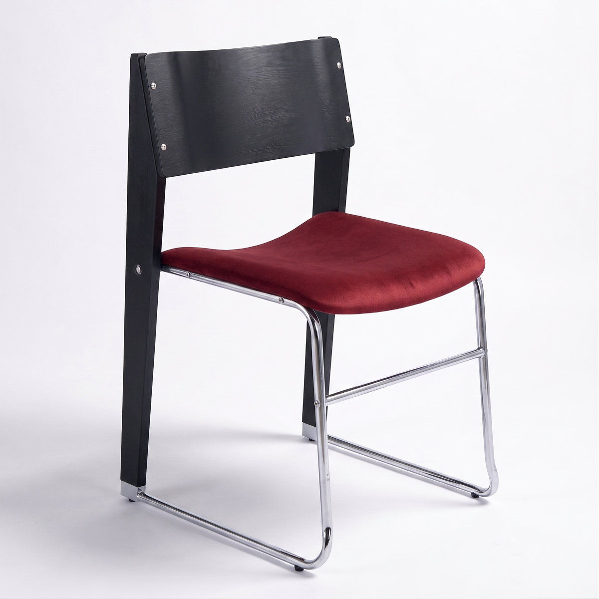 Elegant Velvet Dining Chair With Beech Wood Legs & Iron Base
