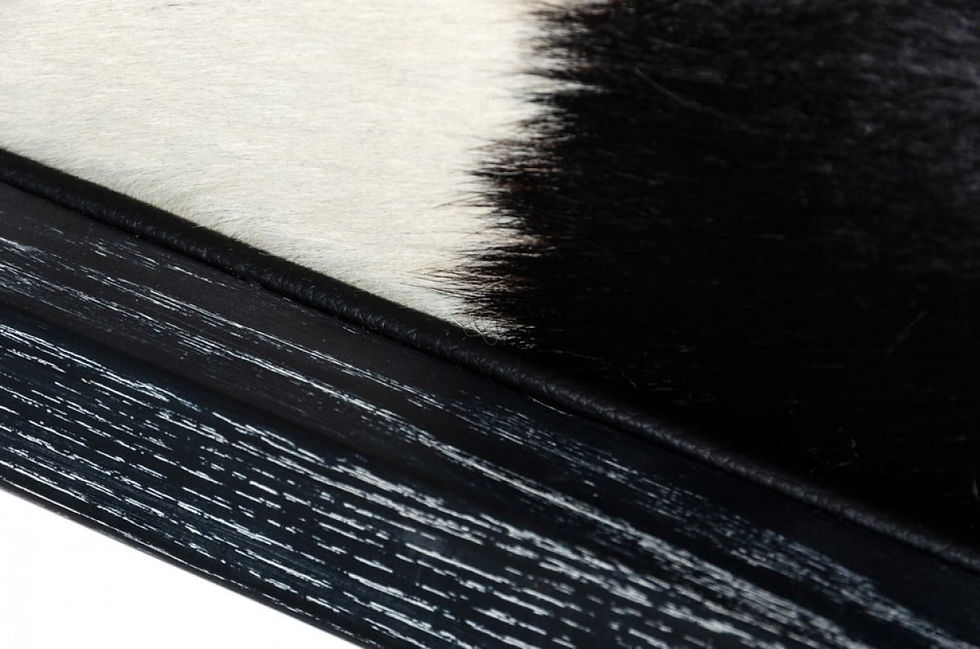 Thumbnail: Modrest Hallam - Glam Black and White Cowhide Accent Chair