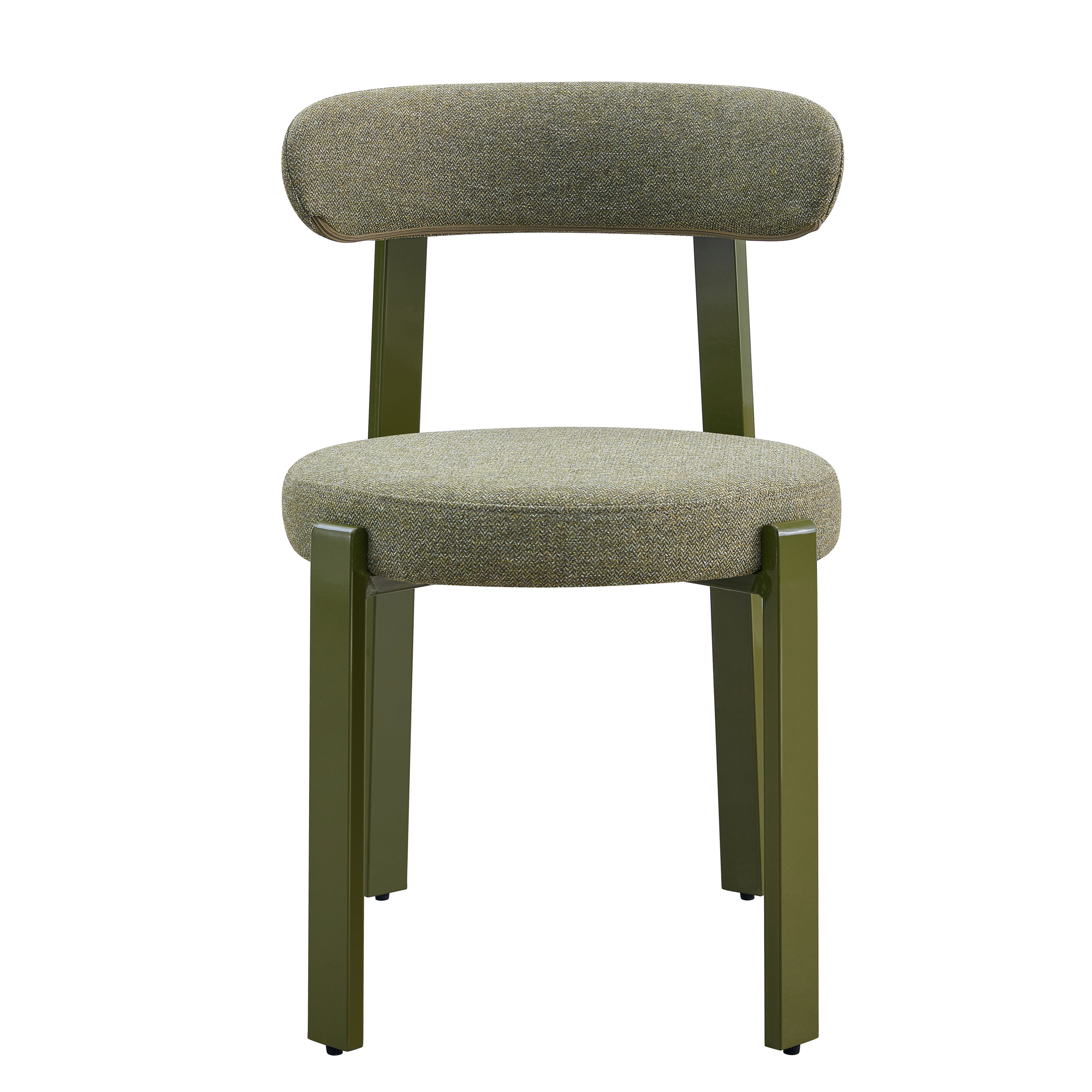 Curved Back Dopamine Style Accent Side Chairs 2Pc Set