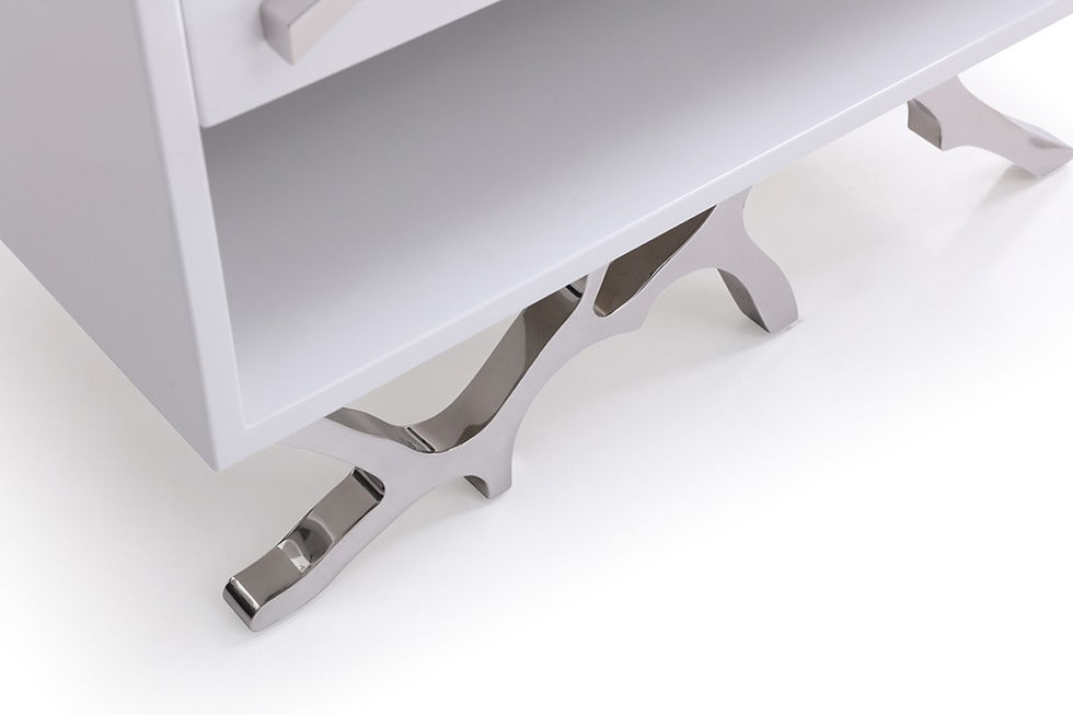 Thumbnail: Modrest Legend Modern White Nightstand