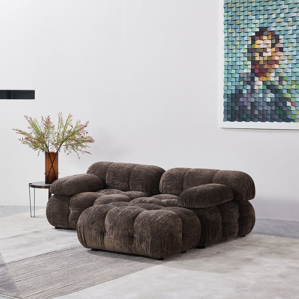 Thumbnail: Mk 3PC Chenille Fabric Sectional