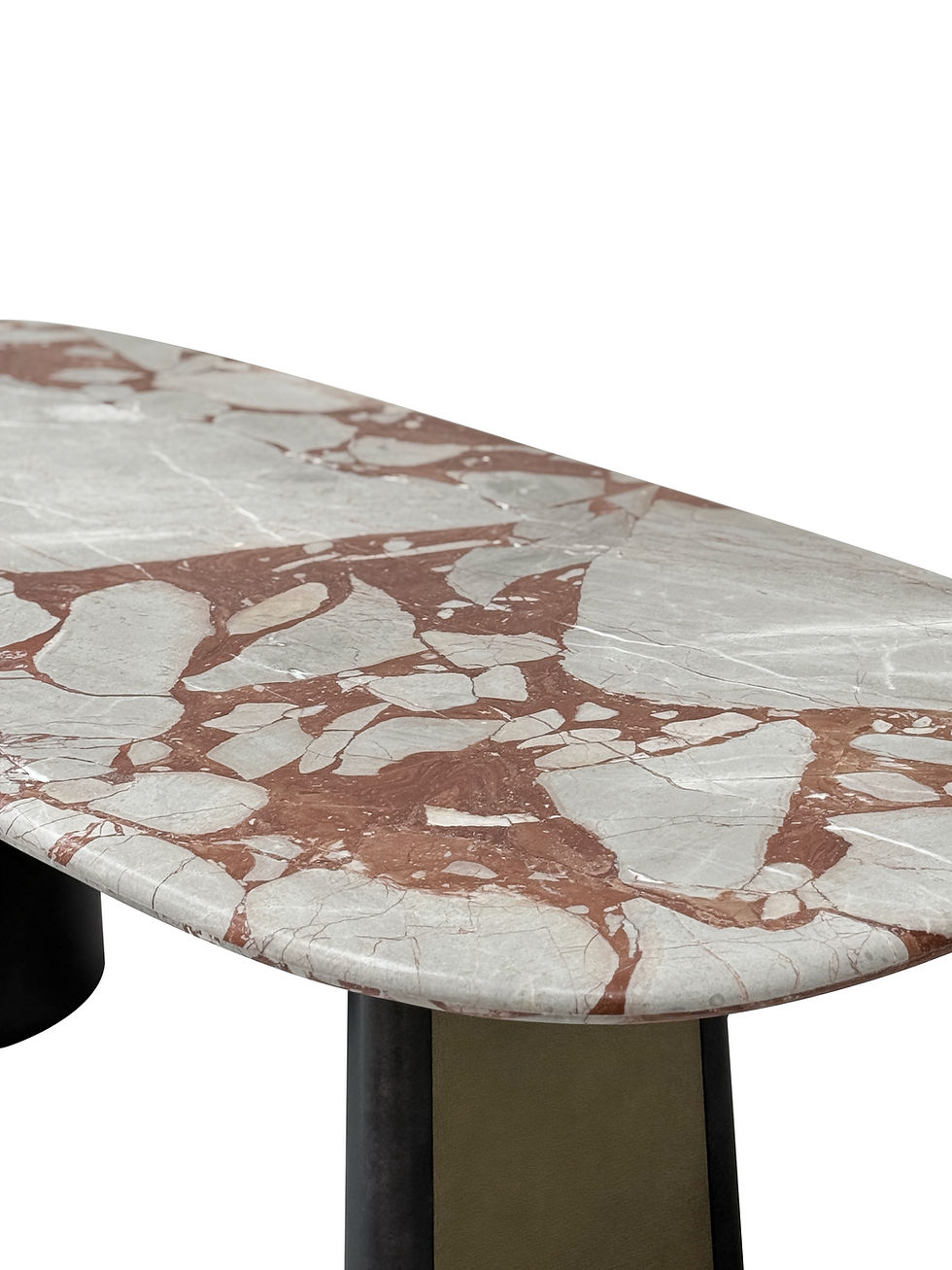 Thumbnail: Bulgari Red Matte Finish Natural Stone Dining Table