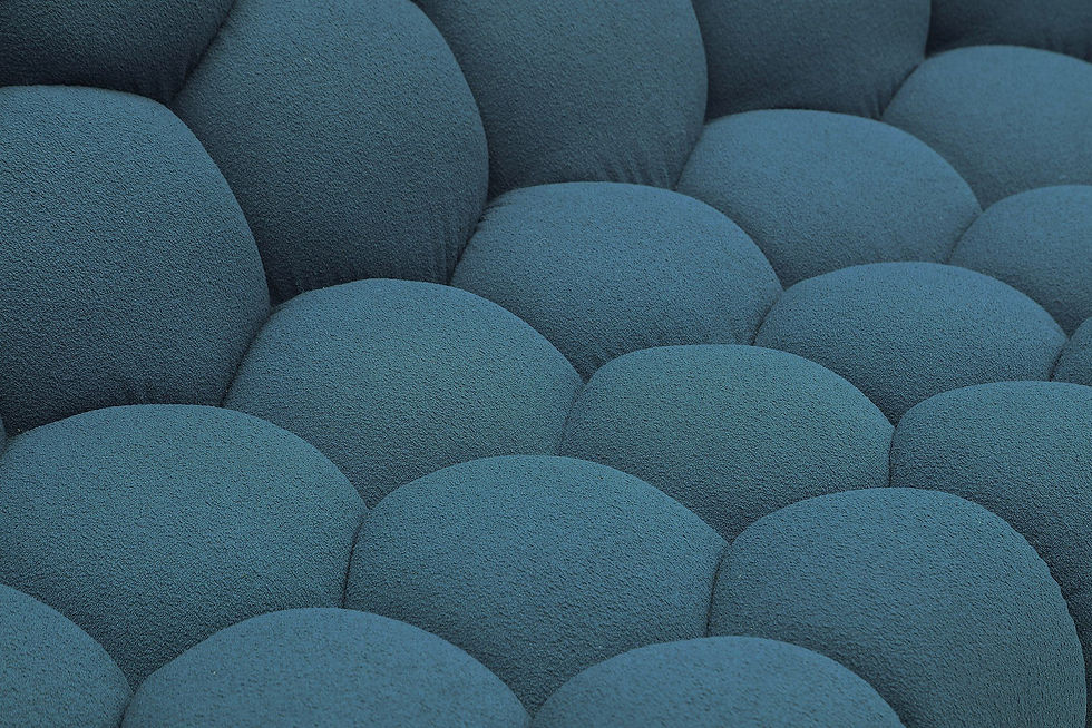 Thumbnail: Divani Casa Yolonda - Modern Curved Dark Teal Fabric Loveseat