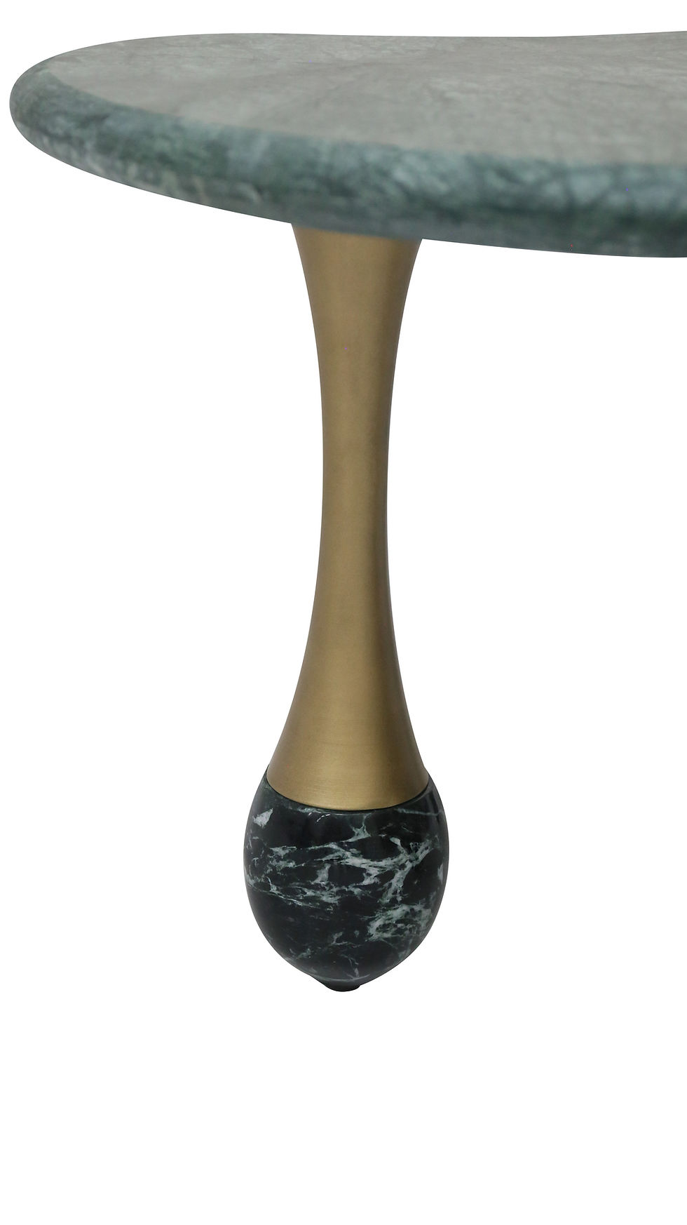 Thumbnail: Deep Green Irregular Marble Top End Table