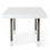 Thumbnail: Modrest Lenny- Modern White High Gloss & Stainless Steel Gun Metal Dining Table