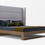 Thumbnail: Modrest Heloise - Contemporary Grey Fabric & Walnut Trim Bed