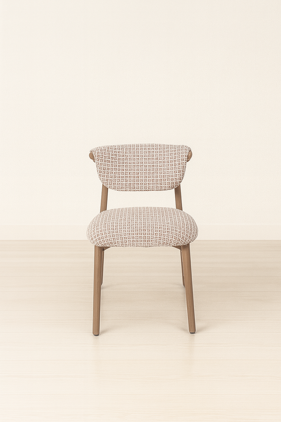 Thumbnail: Houndstooth Upholstered Wood-look Metal Frame 2pc Dining Chairs