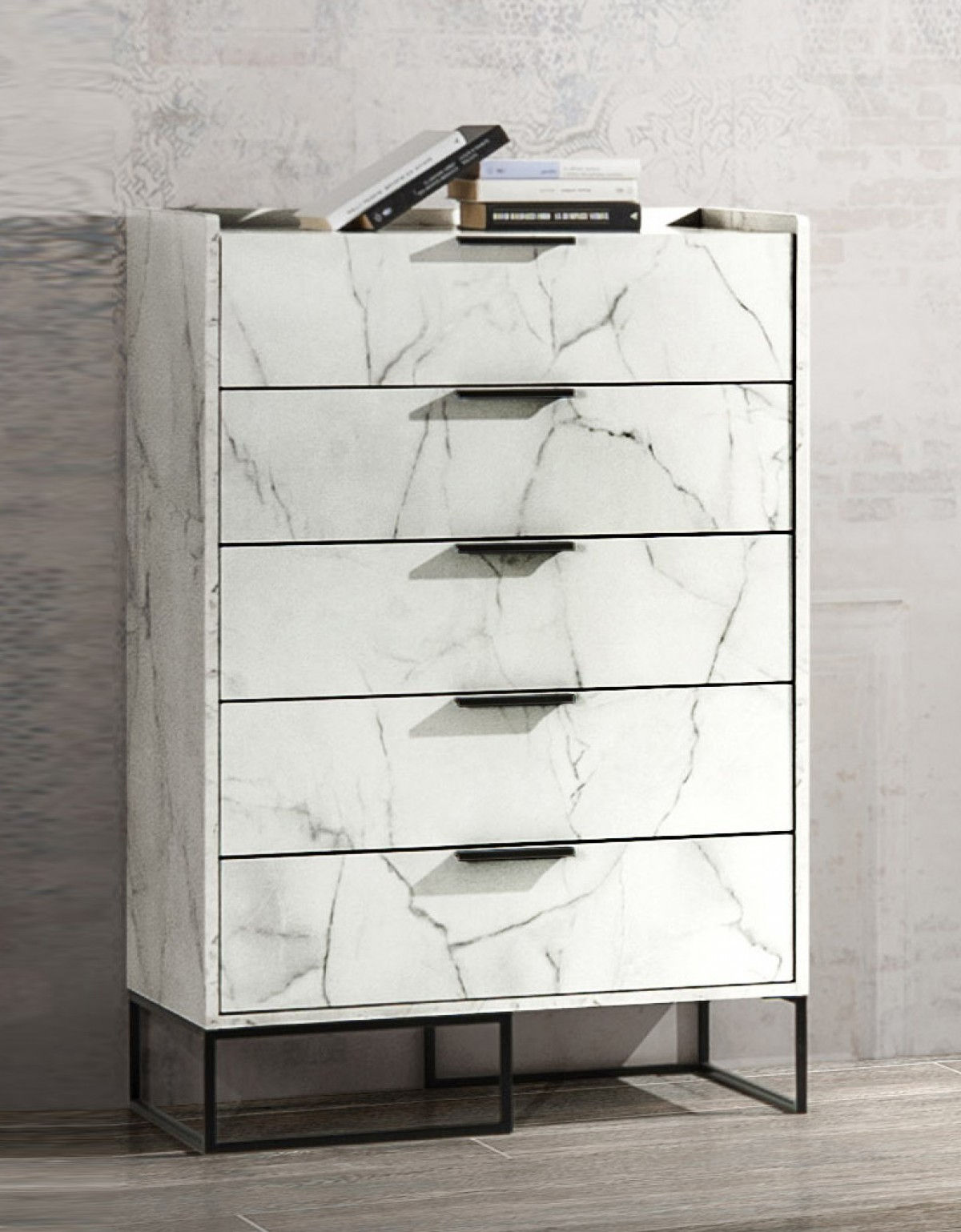 Nova Domus Marbella - Italian Modern White Marble Chest