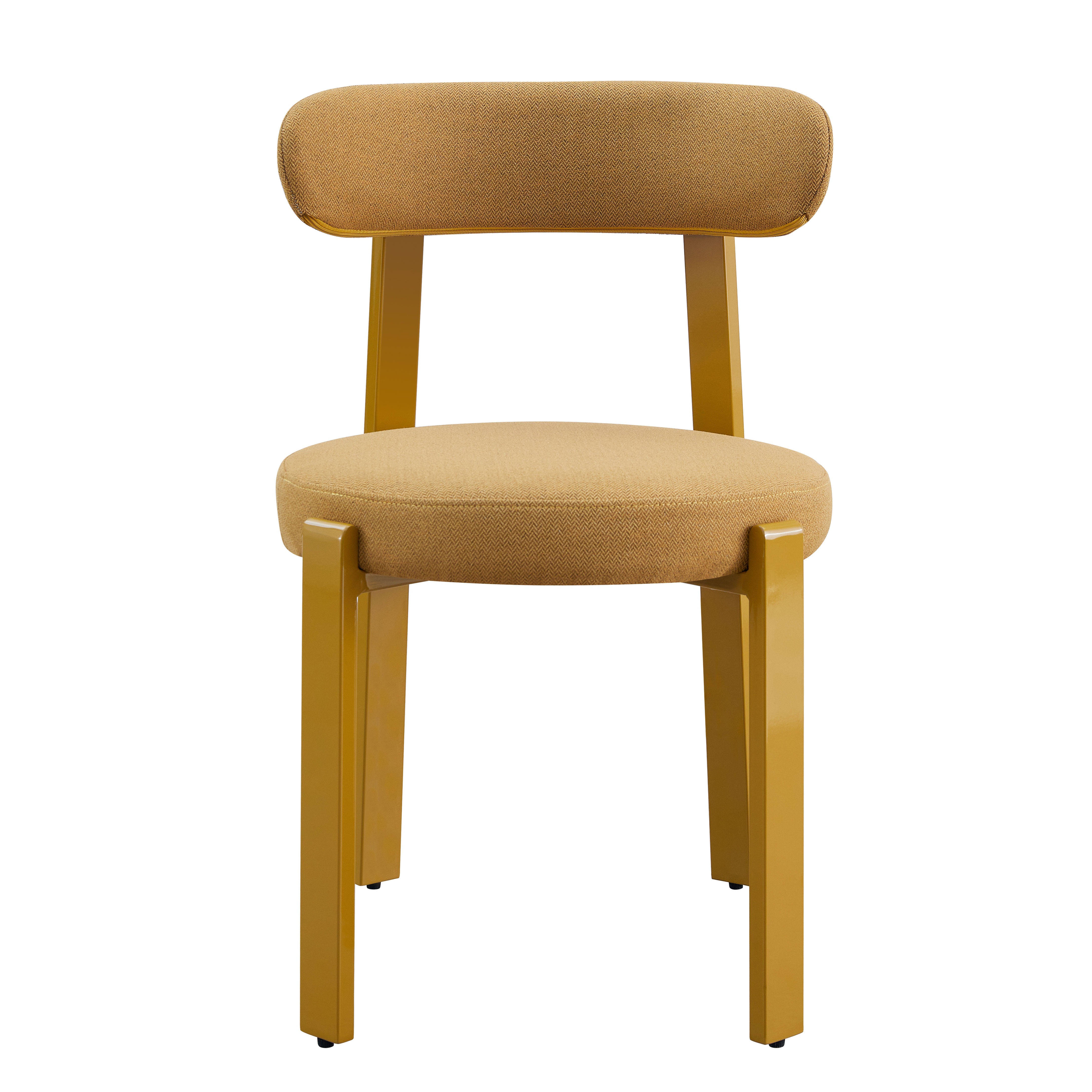 Curved Back Dopamine Style Accent Side Chairs 2Pc Set