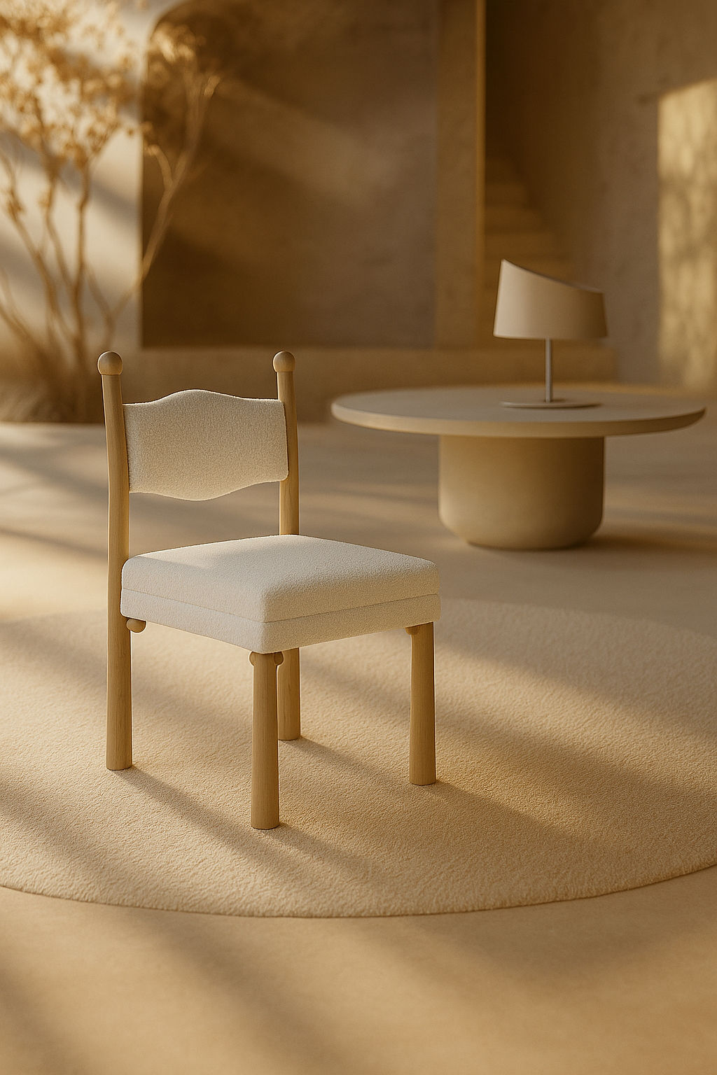 Bol Sant 2PC Dining Chair Nature Frame