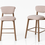 Thumbnail: Roll 2PC Counter Height Stools With Wood-look Metal Frame