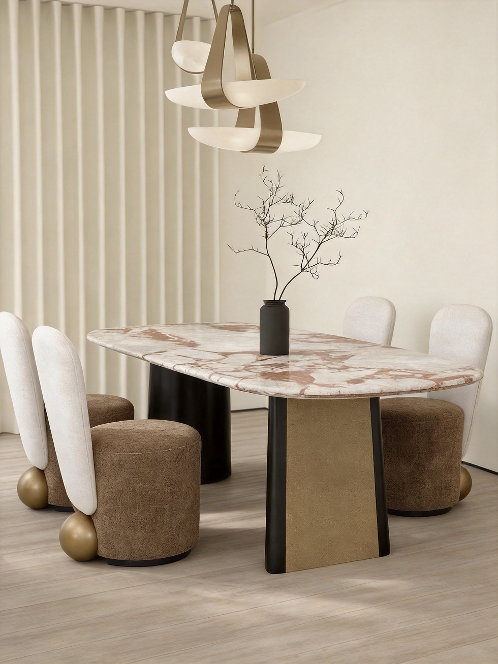 Thumbnail: Irregular Long Backrest Accent Chair