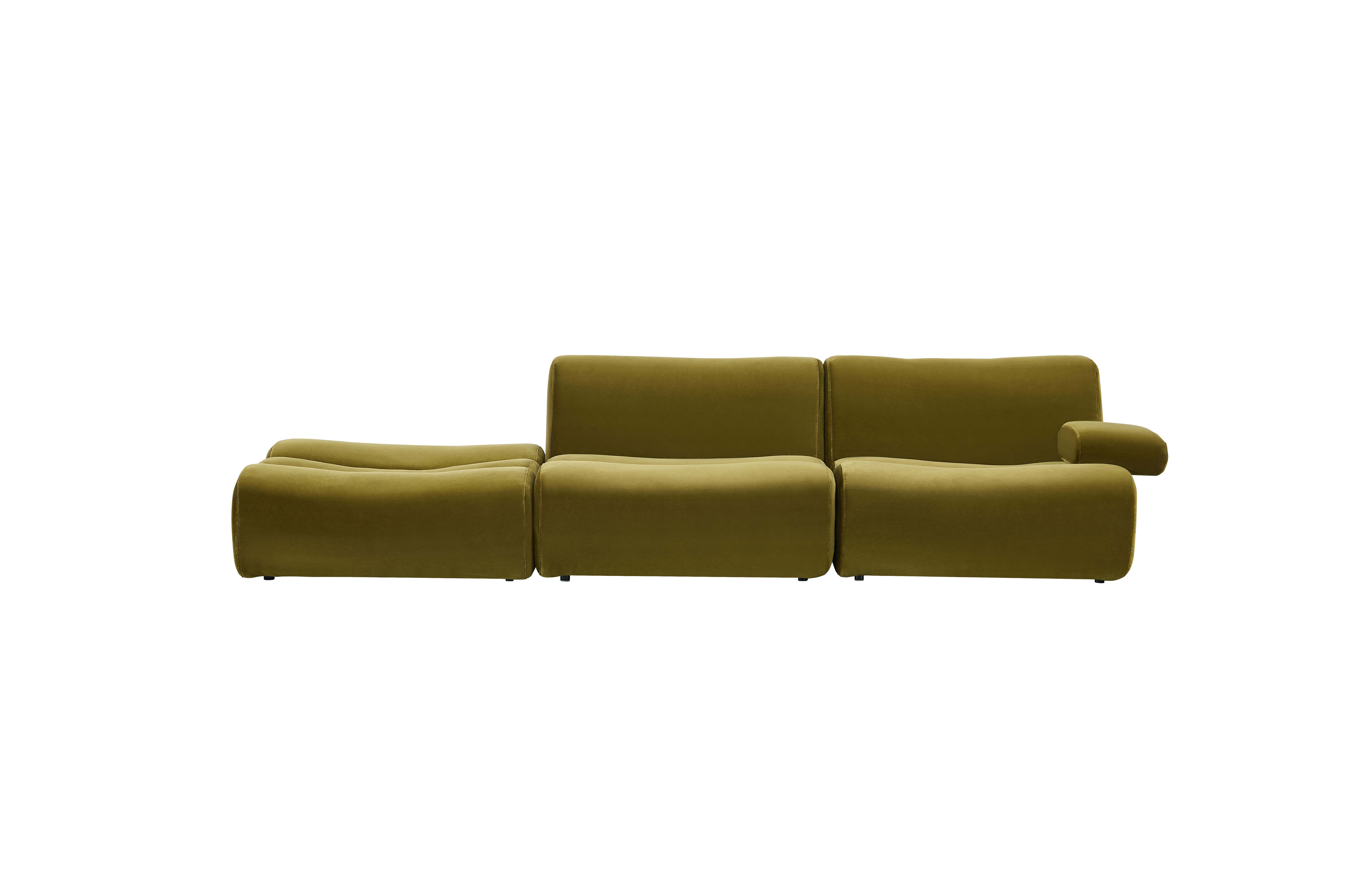 Ernest Premium Satin Velvet 3PC Modular Sofa