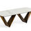 Thumbnail: Modrest Melanie - Modern White Ceramic & Brushed Brown Dining Table