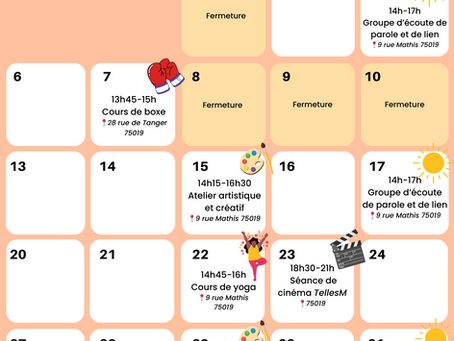 ☀️ Service d'accueil et d'accompagnement : le programme de mai !