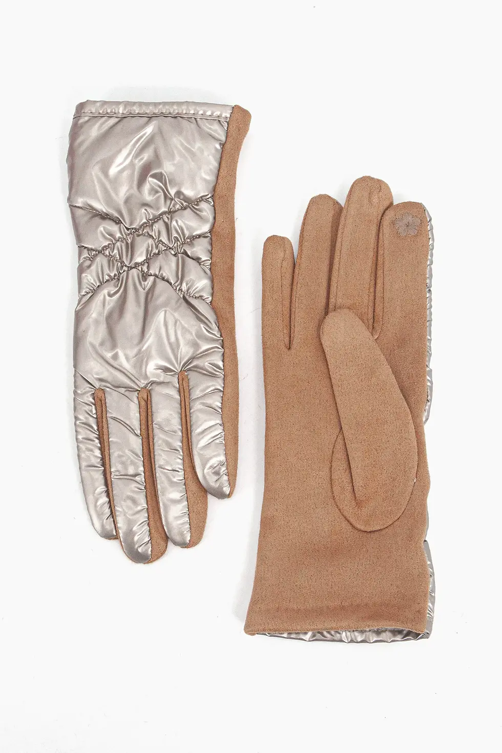 Thumbnail: Gold Quilted Gloves