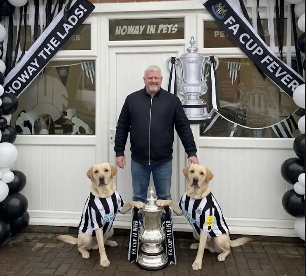 Stu and his two dogs
