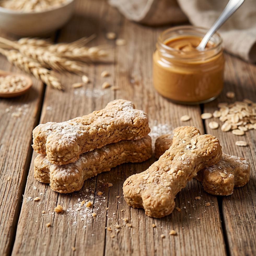 Thumbnail: Mylo's Wholemeal Peanut Butter Bones close up