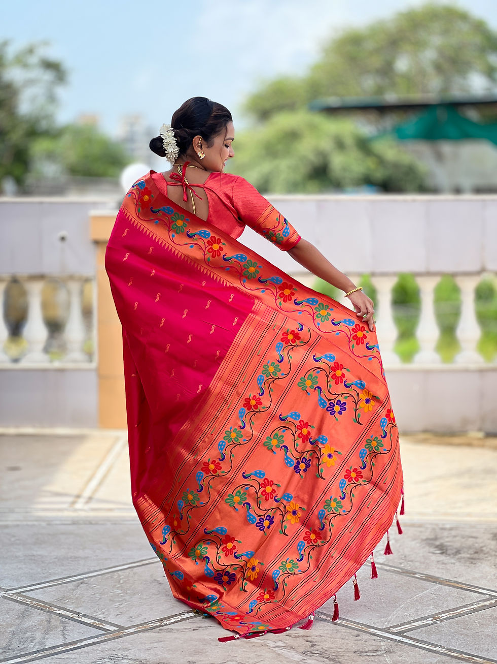 Thumbnail: Stylish Paithani Silk Saree with Rich Traditional Design & Elegant Blouse Piece