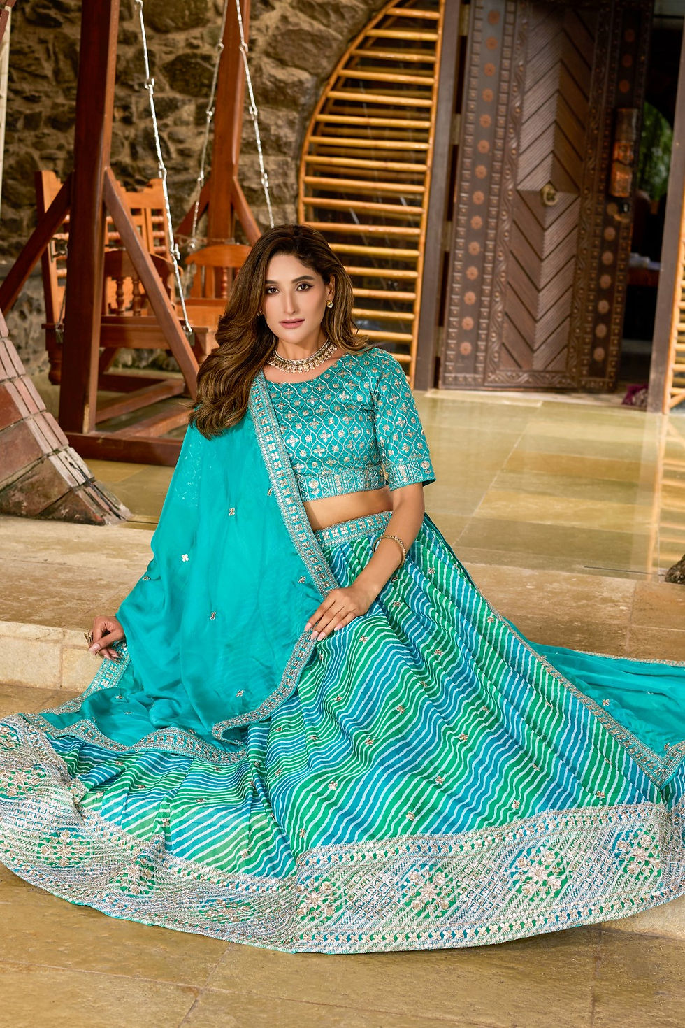 Thumbnail: Designer Semi-Stitched Lehenga Choli for Women