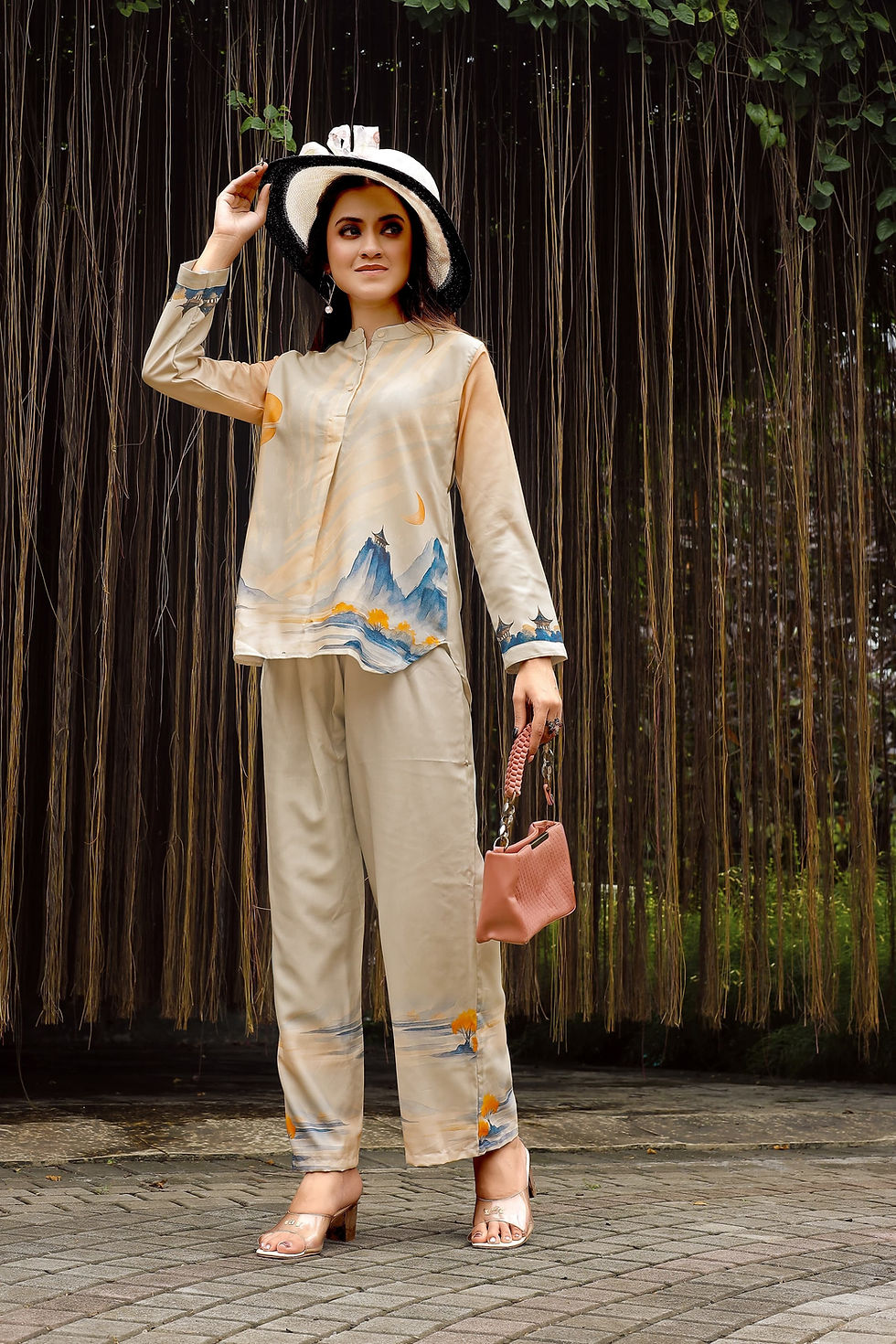 Thumbnail: Stylish Women’s Rayon Printed Co-Ord Set Kurta and Pant