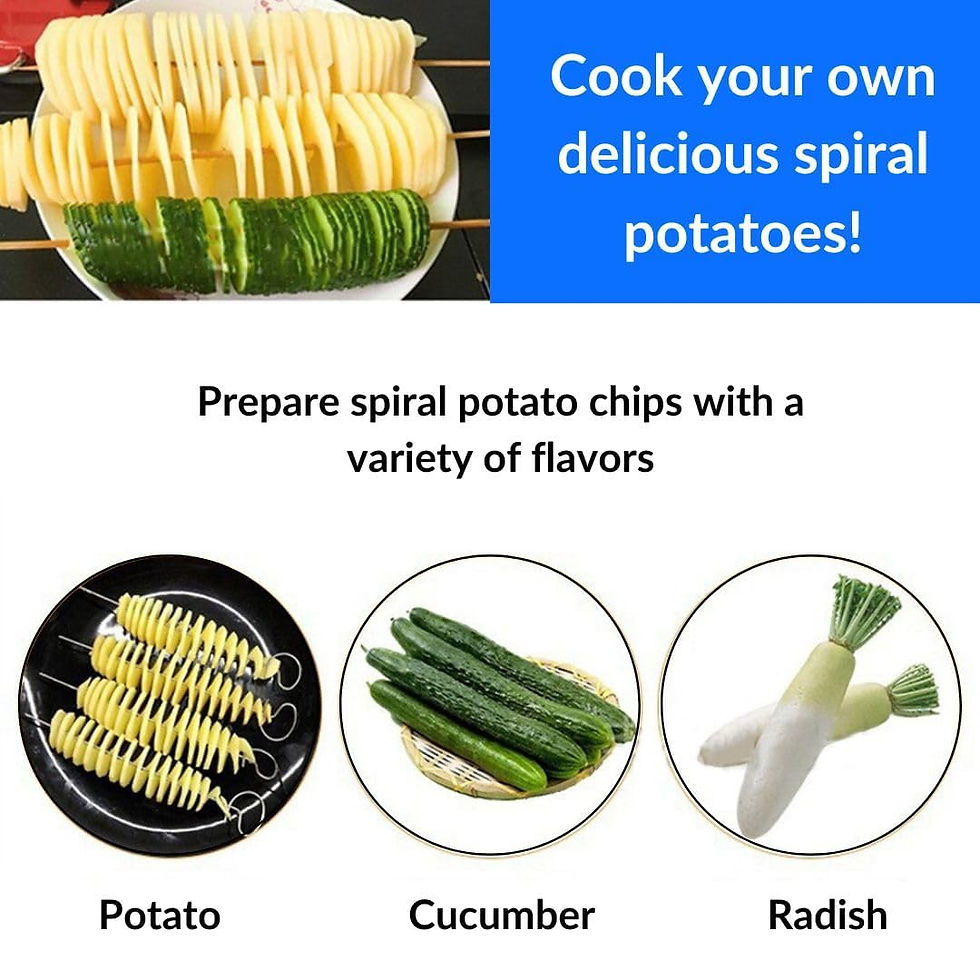 Thumbnail: Potato Twister With Stainless Steel Sticks Reusable Spiral