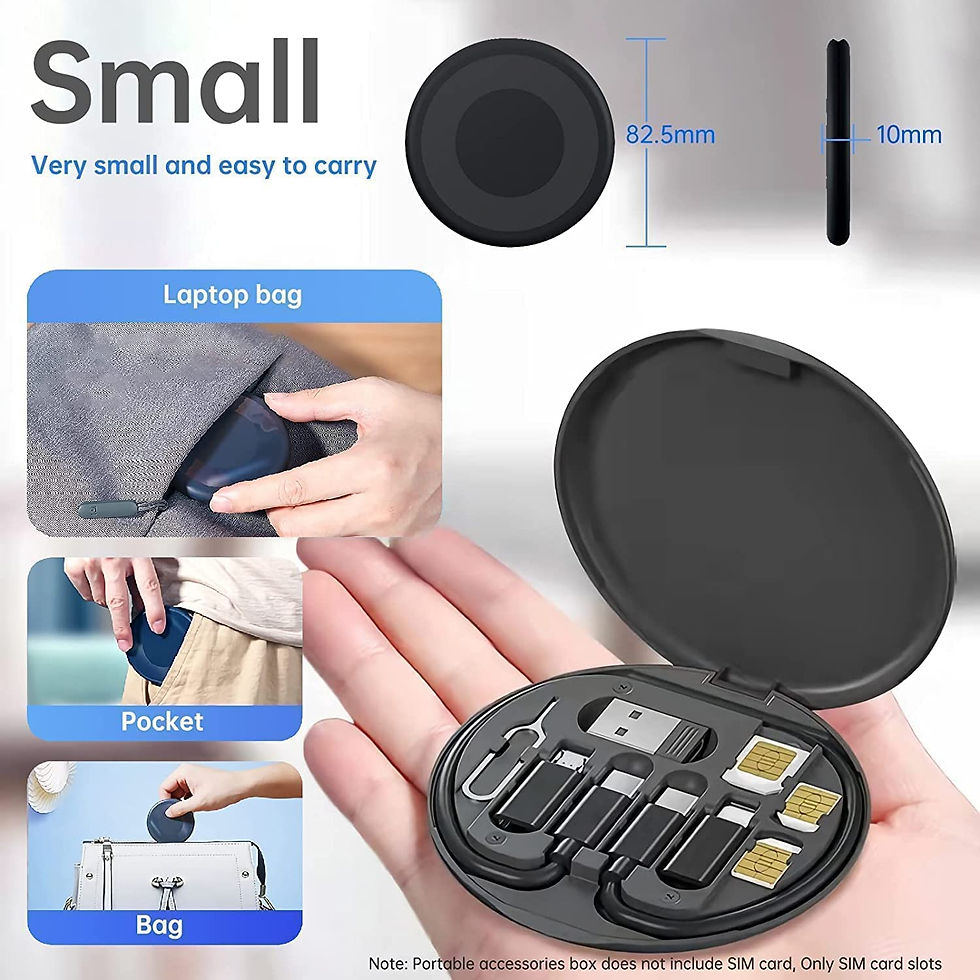 Thumbnail: 5 In 1 Multifunctional Portable Data Cable Storage with Mobile Stand
