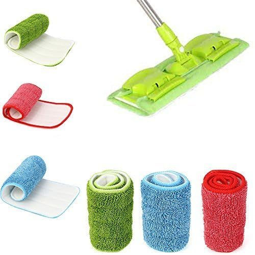 Thumbnail: 3Pcs Reusable Microfiber Spray Mop with Replacement Head Pads(Multi Color)