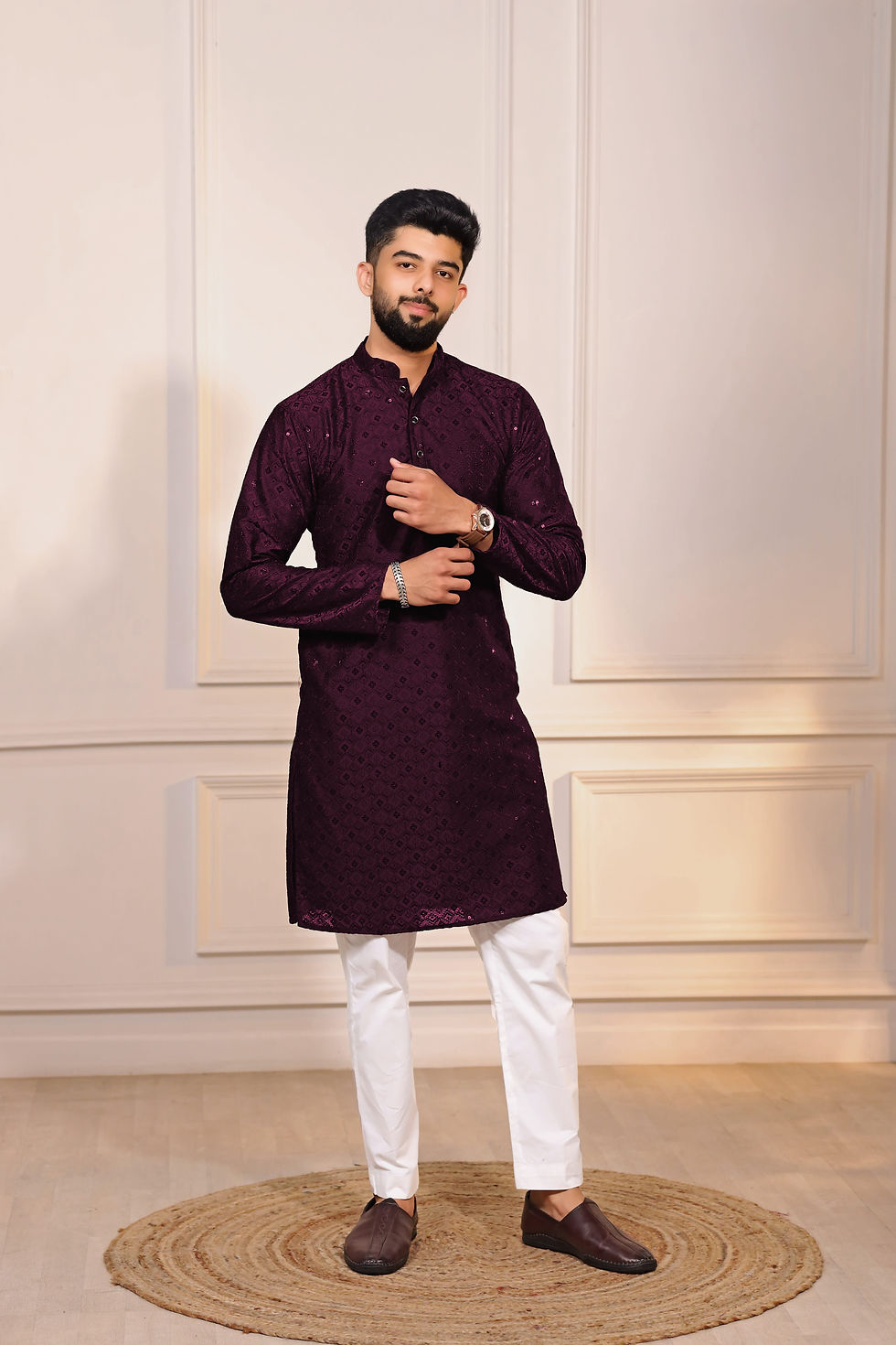 Thumbnail: Readymade Men’s Cotton Kurta Pyjama Set