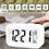 Thumbnail: Digital Alarm Table Clock With Automatic Sensor Date & Temperature(White)