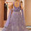 Thumbnail: Women's Designer Heavy Embroidered Net Lehenga Choli Set (Purple)