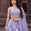 Thumbnail: Women's Designer Heavy Embroidered Net Lehenga Choli Set (Lavender)