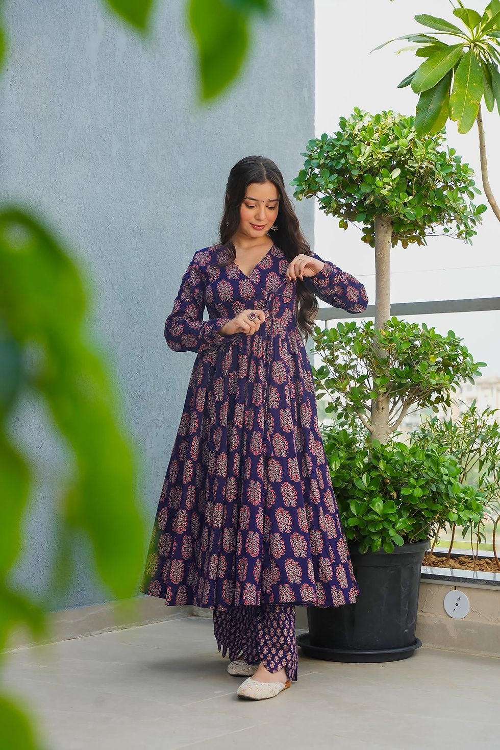 Thumbnail: Designer Digital Printed Rayon Kurti with Pant
