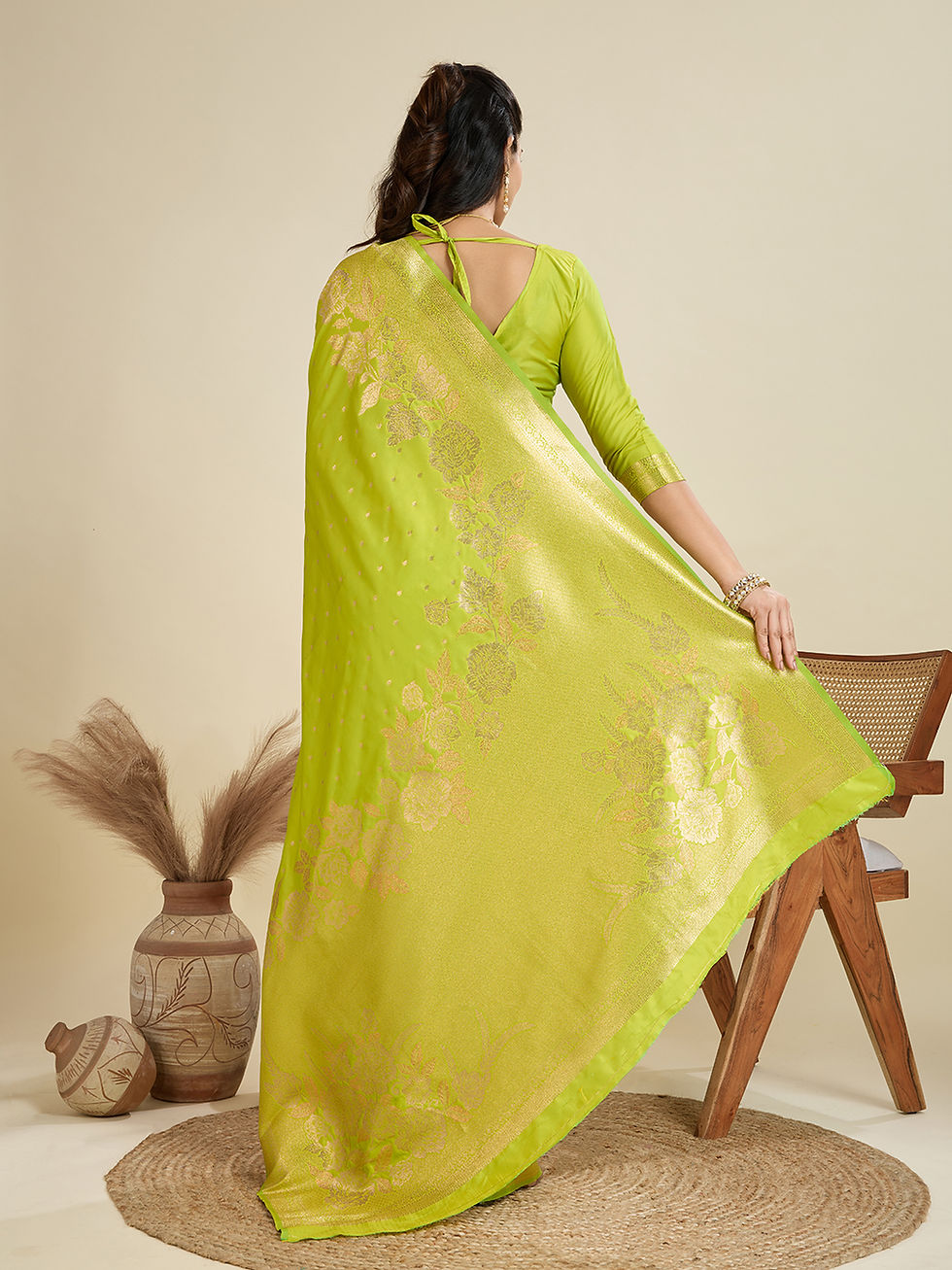 Thumbnail: Premium Kanjivaram Silk Saree for Women With Blouse