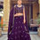 Thumbnail: Women's Designer Georgette Embroidered Semi-Stitched Lehenga Choli(Purple)