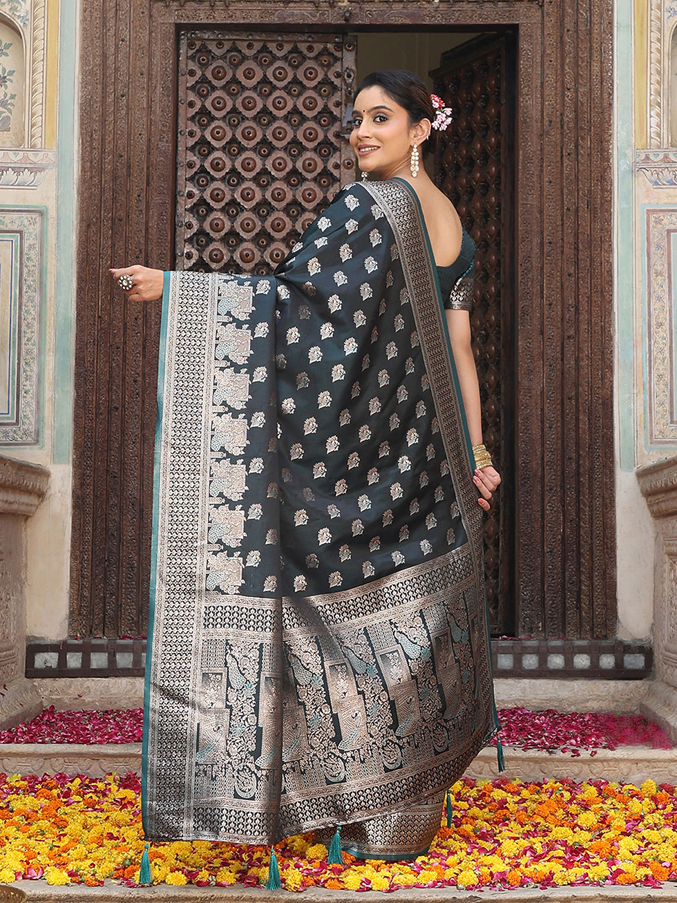 Thumbnail: Premium Pure Silk Saree for Women with Blouse Piece