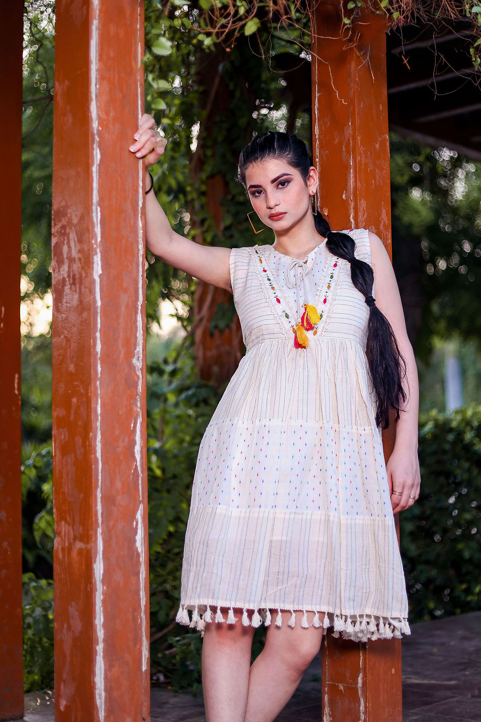 Thumbnail: Readymade Khadi Cotton Kurti for Women – Designer Multi-Thread Hand Work