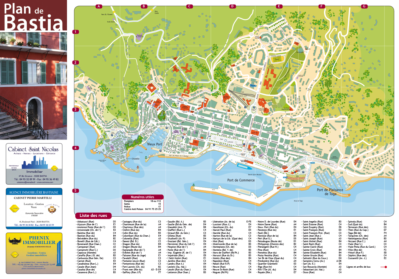 Plan de Bastia - Voyages - Cartes