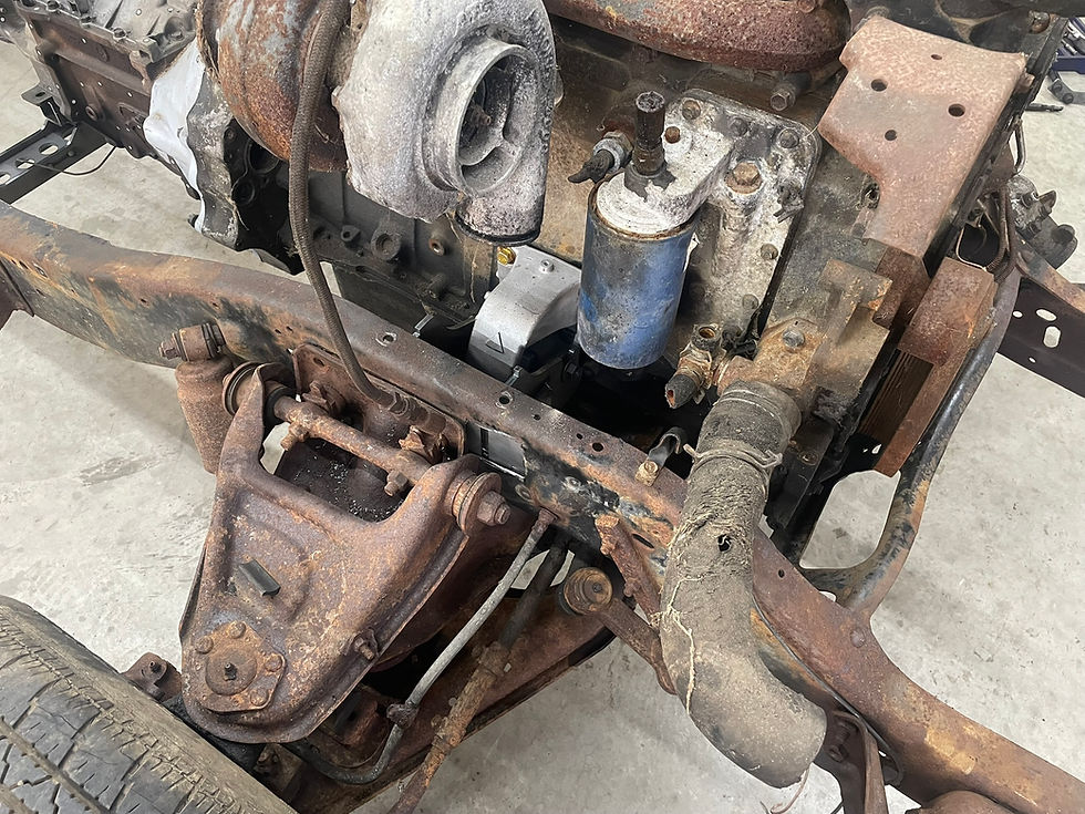 Thumbnail: 12v / 24v Cummins/NV4500 to 73-87 C5 Blazer 2WD Square Body Chevy Mounting Kit