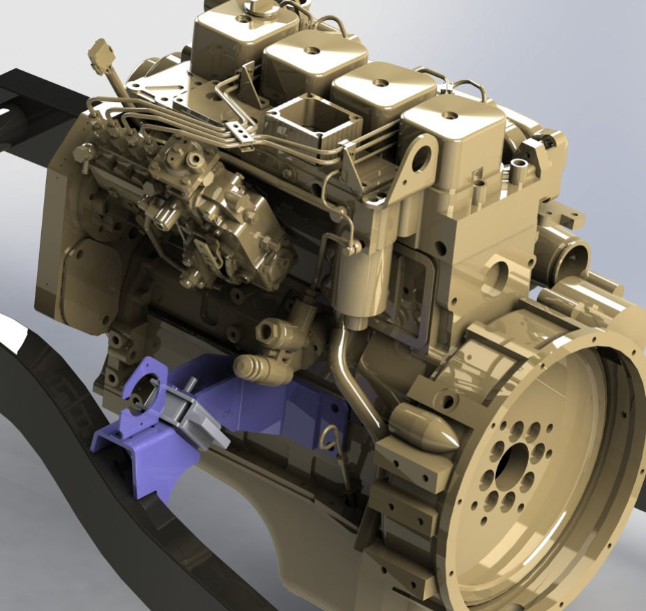 Thumbnail: Cummins 4BT Jeep TJ Conversion Engine Mounts