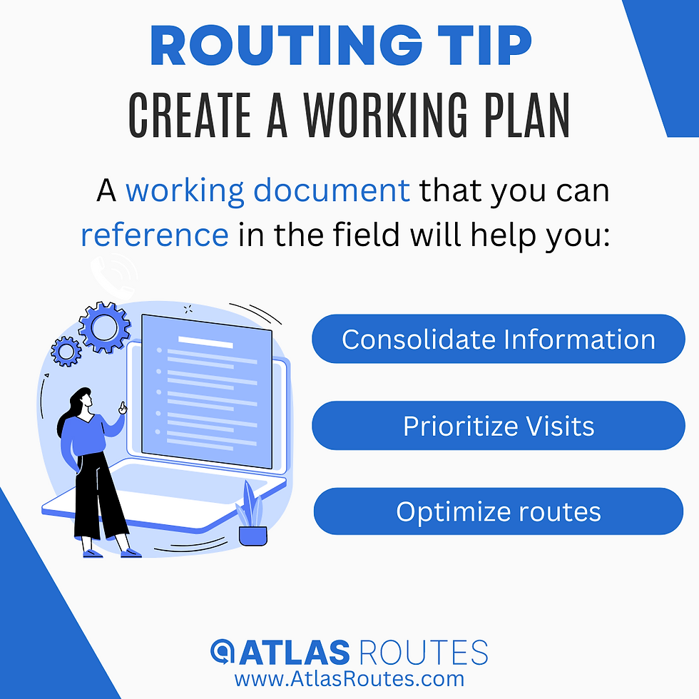Working Document to Organize Your Routes
