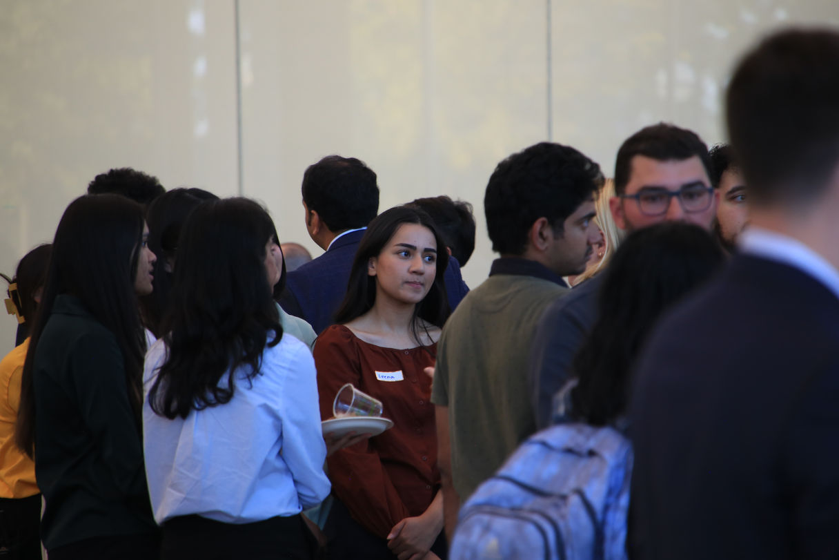 Shot of students speaking