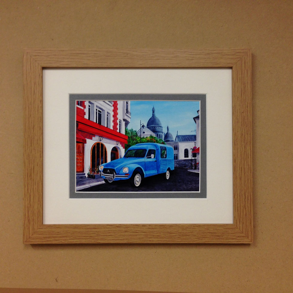 Thumbnail: Citroen Acadiane  Dyane van Framed print