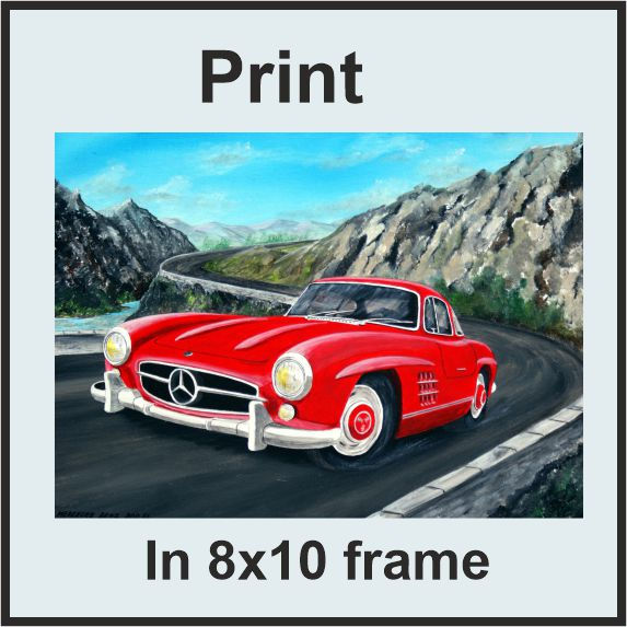 Mercedes Benz 300 SL Gullwing Framed print
