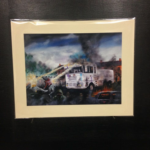 PSNI Police Service of Northern Ireland Water Cannon Print